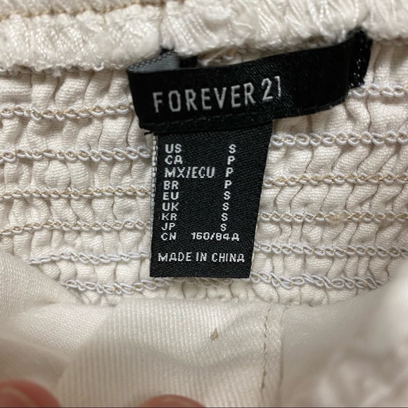 Crop button cami tank top SMALL off white - Picture 5 of 5